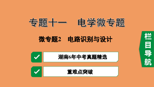 中考物理一轮复习专题十一电学微专题微专题2电路识别与设计课件