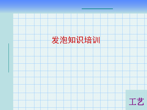 发泡知识培训