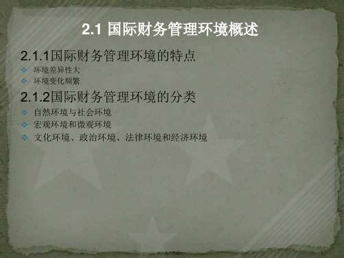 第二章环境与国际财务管理