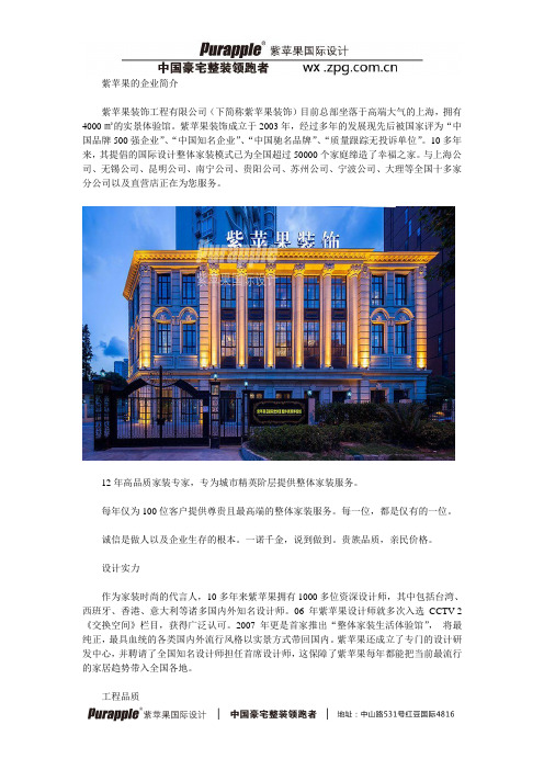 紫苹果的企业简介