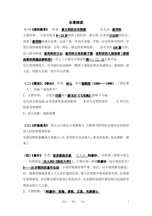 名著阅读专题