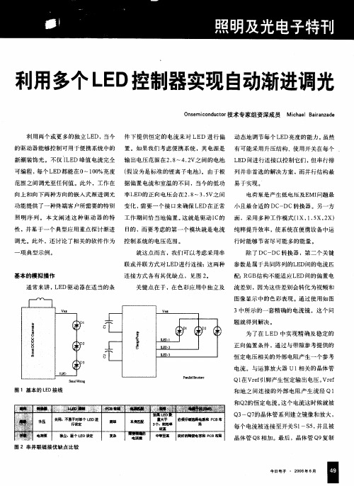 利用多个LED控制器实现自动渐进调光