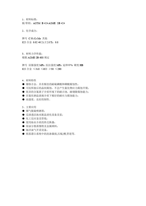 825合金介绍
