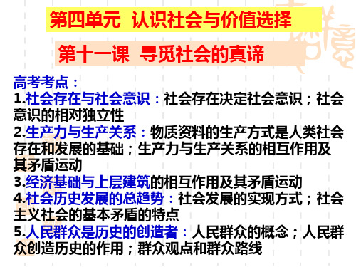 寻觅社会的真谛高三一轮复习