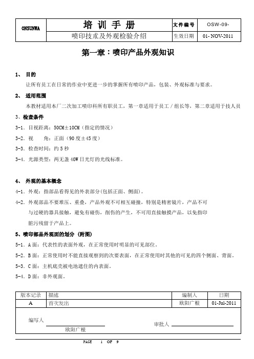 喷印技术及外观检验介绍