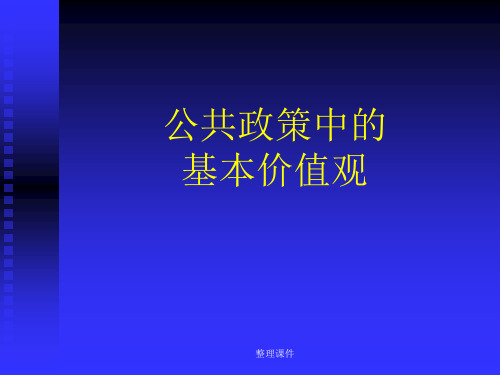公共政策中的价值观