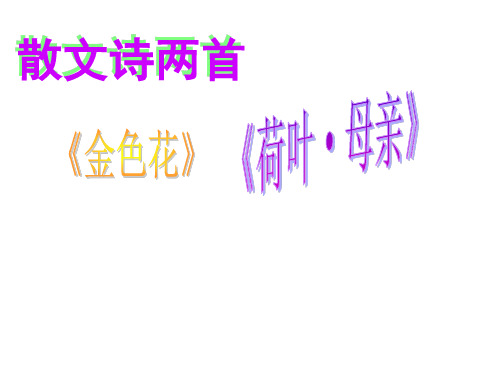 人教版七年级语文上册第四课《散文诗两首》(共48张PPT)