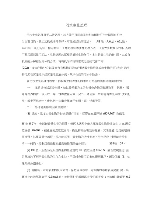 污水生化处理