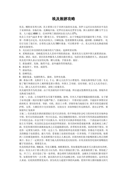 埃及旅游攻略(word文档良心出品)