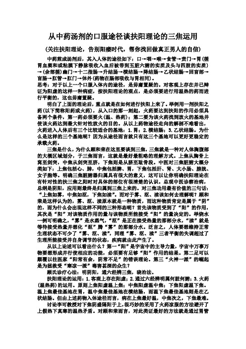 从中药汤剂的口服途径谈扶阳理论的三焦运用