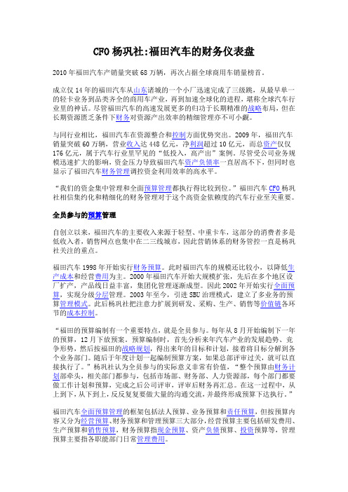财务仪表盘