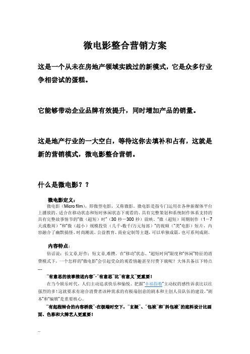 微电影整合营销方案课件【新版】