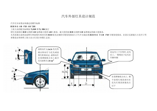 汽车外部灯具设计规范
