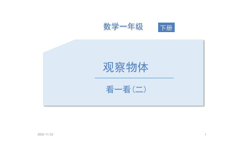 北师大版一年级下册数学《看一看》观察物体精品PPT教学课件