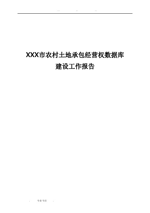 42XX市数据库建设工作报告
