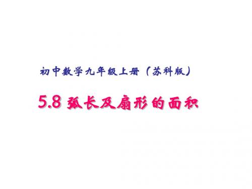 苏教版初中数学九年级上册弧长及扇形的面积课件