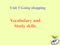 七年级英语上册《Unit 5 Going shopping》Vocabulary and Study
