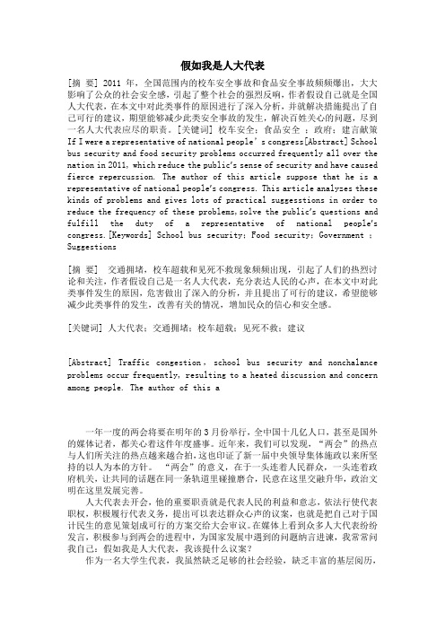 假如我是人大代表