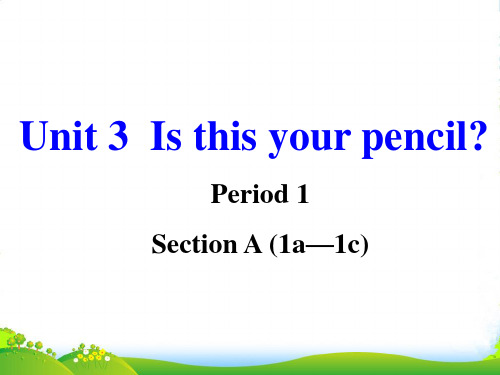 人教 七年级上册Unit3SectionA (1a—1c)(共24张PPT)