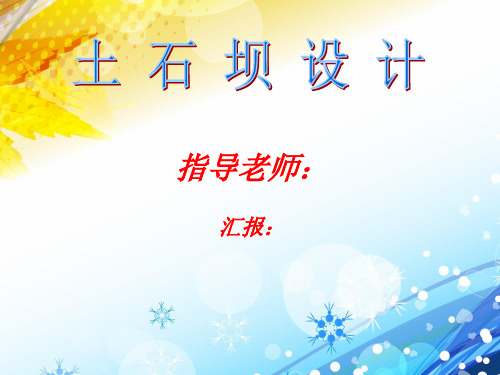 土石坝设计汇报