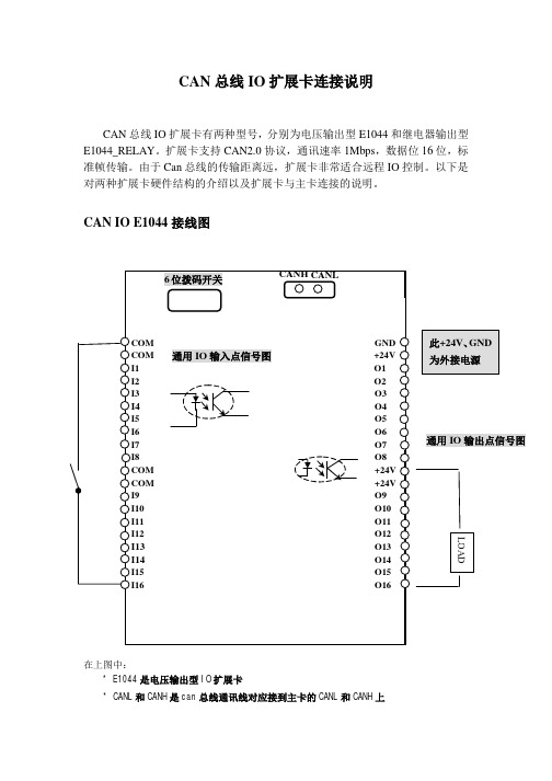 can总线io扩展卡连接手册.