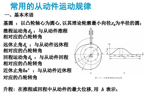 常用的从动件运动规律