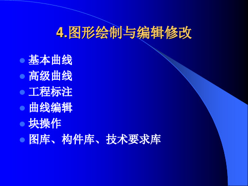 CAXA电子图板的基本知识与操作二.