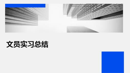 文员实习总结实习工作总结PPT