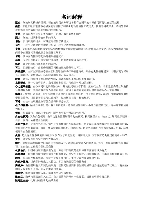 病理名词解释