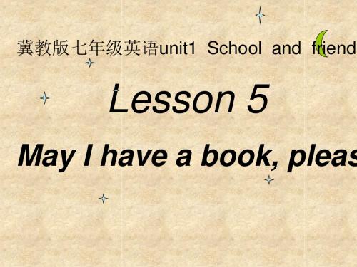 冀教版七年级英语上册 Unit 1 Lesson 5 课件(共30张PPT)