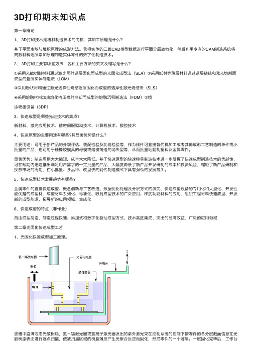 3D打印期末知识点