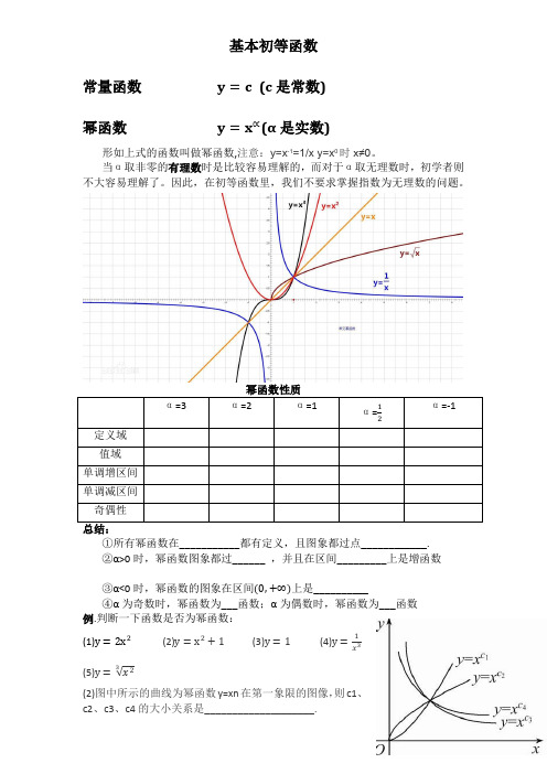 基本初等函数