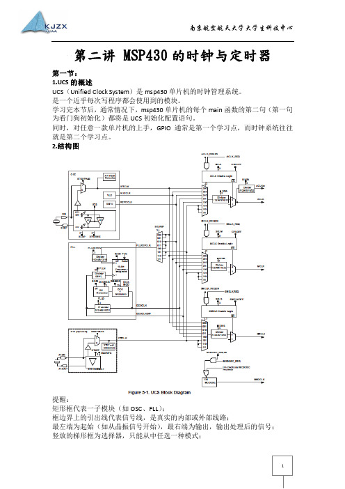 第二讲：430的时钟与定时器