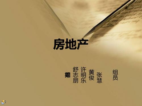 房地产和房价ppt