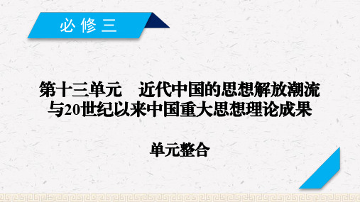 2020版高三历史一轮总复习：单元整合13
