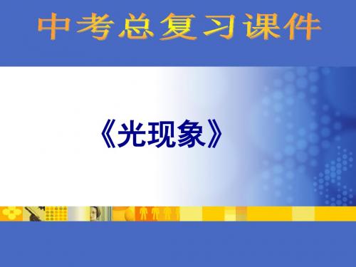 江西中考物理总复习课件《光现象》