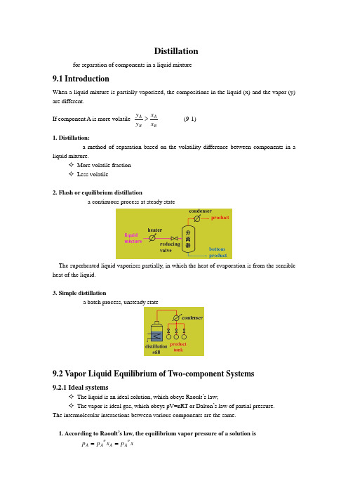 化工原理双语讲义9 Distillation