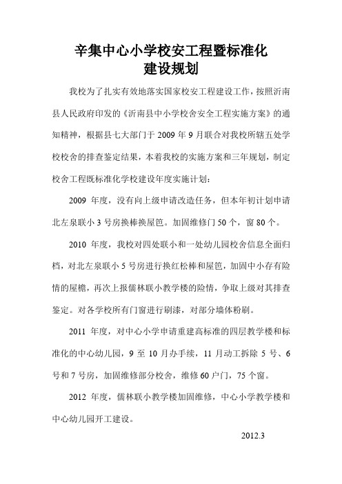 辛集中心小1年度实施计划