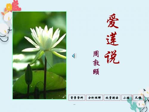 人教版八年级语文上册《爱莲说》PPT课件