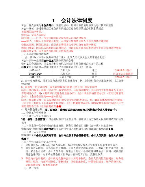 财经法规与会计职业道德讲义