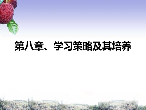学习策略PPT教学课件