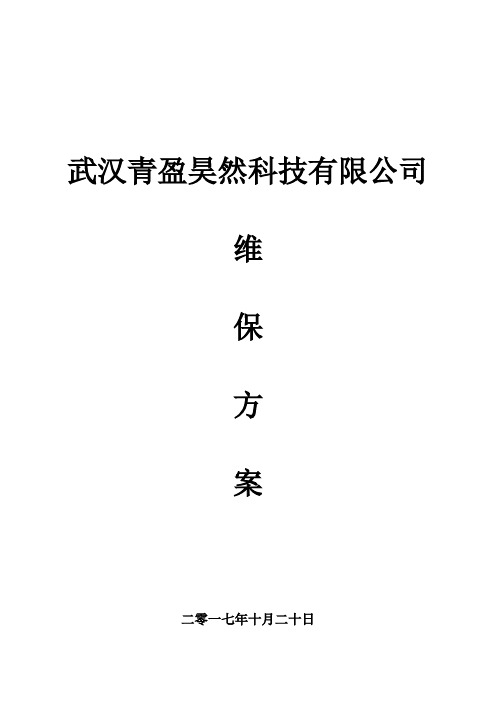 (完整版)维保方案