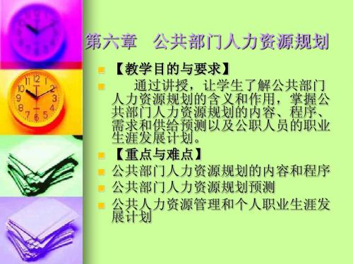第六章   公共部门人力资源规划