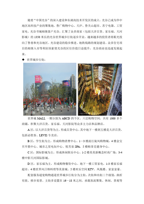 光谷步行街分类