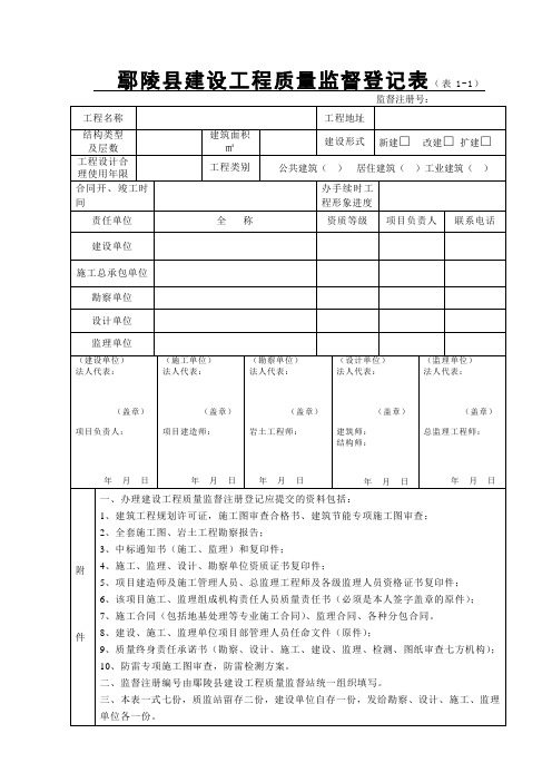 监督登记表