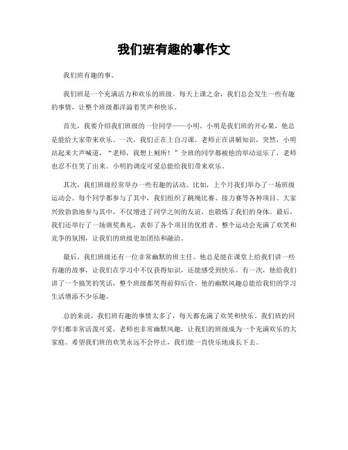 我们班有趣的事作文