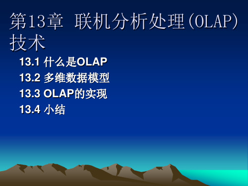 第13章_联机分析处理(OLAP)技术-完成