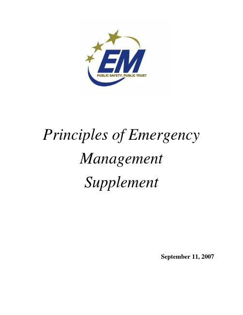 Principles of Emergency Management