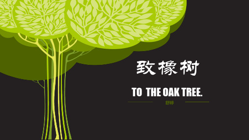 舒婷《致橡树》ppt课件