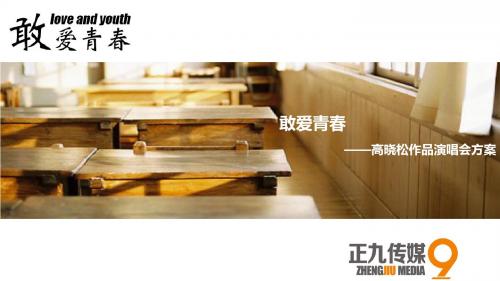 《敢爱青春》高晓松2015年作品演唱会招商方案